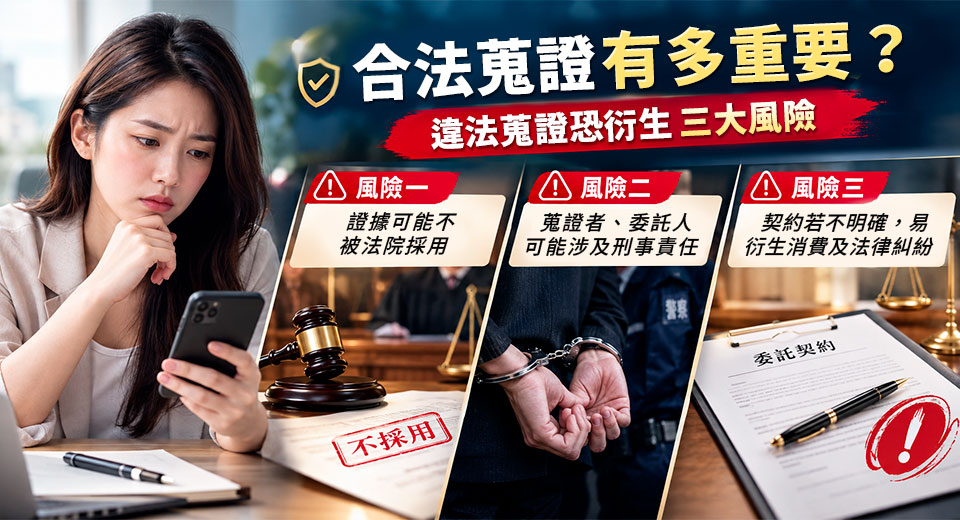 找徵信社蒐證怕證據無效？3分鐘告訴你為什麼一定要慎選合法徵信公司